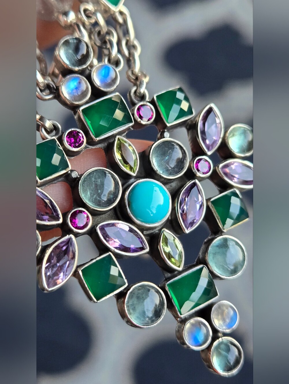 Nicky Butler RAJ COLLECTION LIMITED EDITION 925 Sterling Silver Necklace 63 gram - Picture 13 of 16